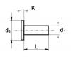 Nit aluminiowy pełny z łbem walcowym 5.0*30 mm