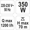 Pompa membranowa - głębinowa zatapialna 350w 79944