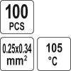 Zestaw rurek termokurczliwych z cyną 0.25-0.34mm2., 100szt  