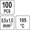 Zestaw rurek termokurczliwych z cyną 0.5-1.5mm2., 100szt    