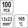 Zestaw rurek termokurczliwych z cyną 1.5-2.5mm2., 100szt    