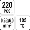 Zestaw rurek termokurczliwych z cyną 0.25-6mm2., 220szt     