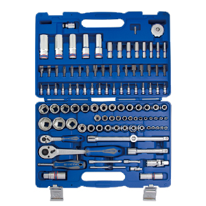 Zestaw nasadek 1/4''+1/2'' 12-kątne, 96szt.akcesoria        