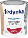 Jedynka deco&protect drewno i metal satyna czerwona 0,7l    