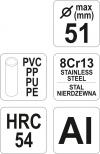 Obcinak do rur pcv fi max 51 mm                             